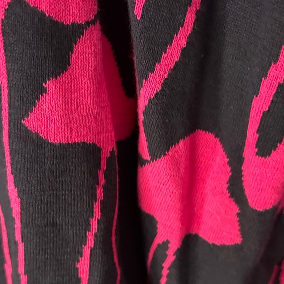 Crown & Ivy Blue  and Pink Flamingo Sweater open cardigan - Picture 4 of 5